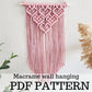 Macrame wall hanging pdf pattern "valentine"