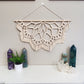 Large macrame half mandala wall hanging. Ready to ship.