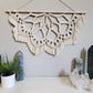 Large macrame half mandala wall hanging. Ready to ship.