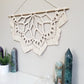 Large macrame half mandala wall hanging. Ready to ship.