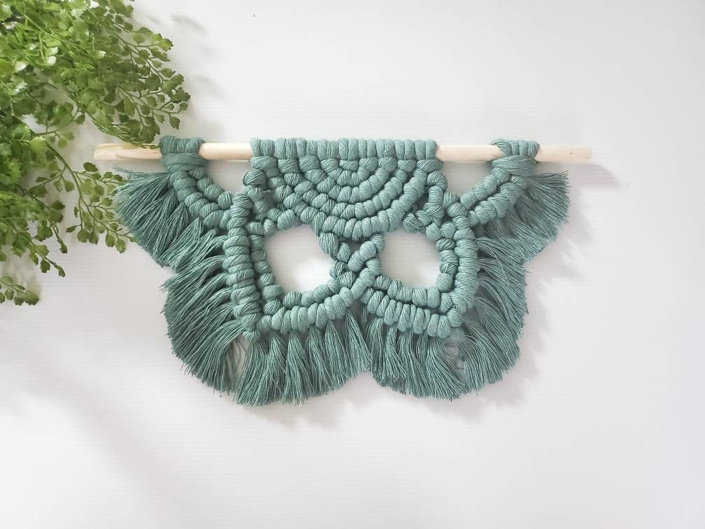 16 inch Chunky macrame flower mandalas. 4 color choices. Made to order.