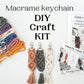 Macrame keychain DIY craft kit. Beginner Macrame kit.