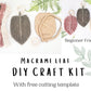 Macrame leaf/feather DIY craft kit. DIY home decor.