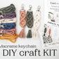 Macrame keychain DIY craft kit. Beginner Macrame kit.
