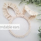 Macrame bunny ears decor. Foldable ears.