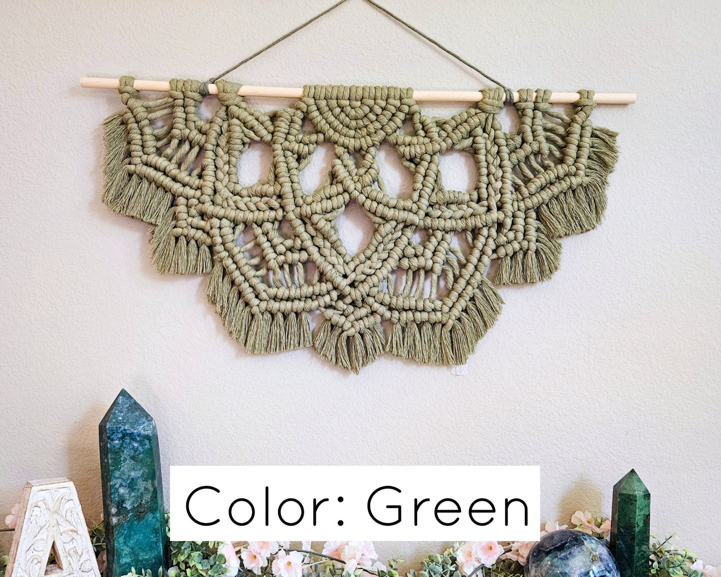 Large half mandala macramé wall hangings. Ready to ship.