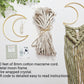 Macrame moon and crystal DIY KIT. Beginner tutorial and materials.