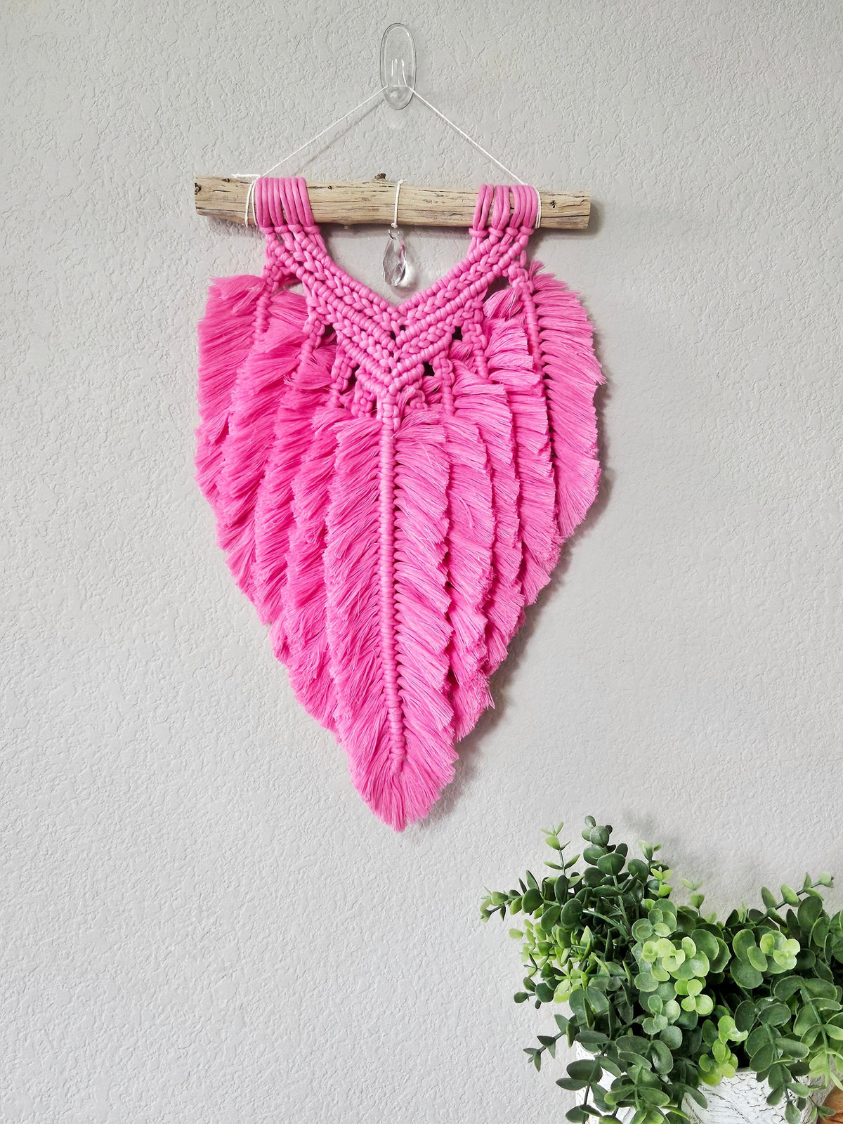 12x18 Macrame Feathered wall hanging. 3 styles to choose from. Ready to ship.