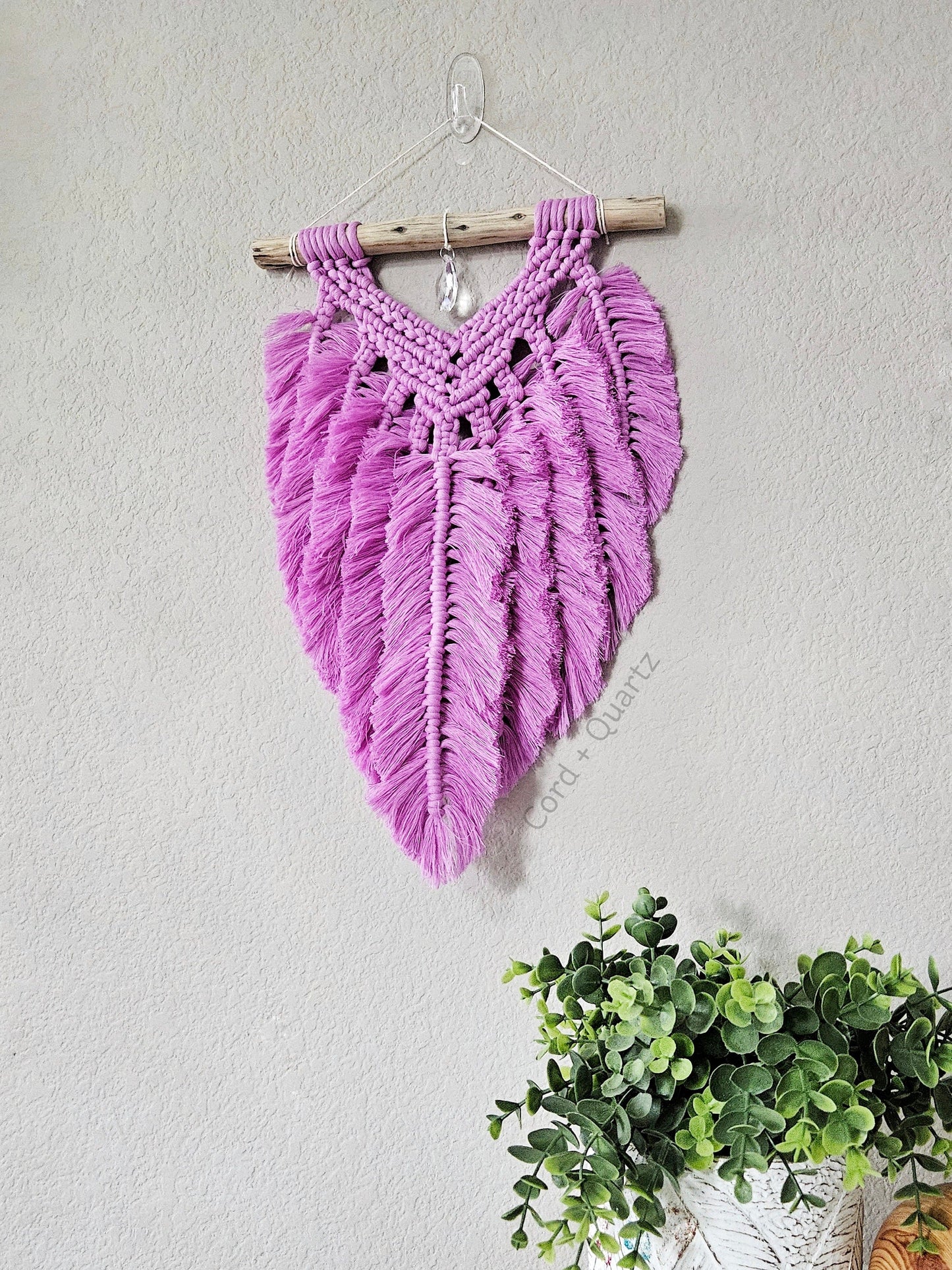 12x18 Macrame Feathered wall hanging. 3 styles to choose from. Ready to ship.