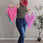 12x18 Macrame Feathered wall hanging. 3 styles to choose from. Ready to ship.