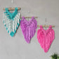 12x18 Macrame Feathered wall hanging. 3 styles to choose from. Ready to ship.