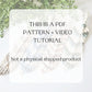 Macrame feather PDF pattern + Video tutorial. Beginner friendly macrame pattern