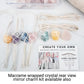 Macrame wrapped crystal keychain DIY craft kit.