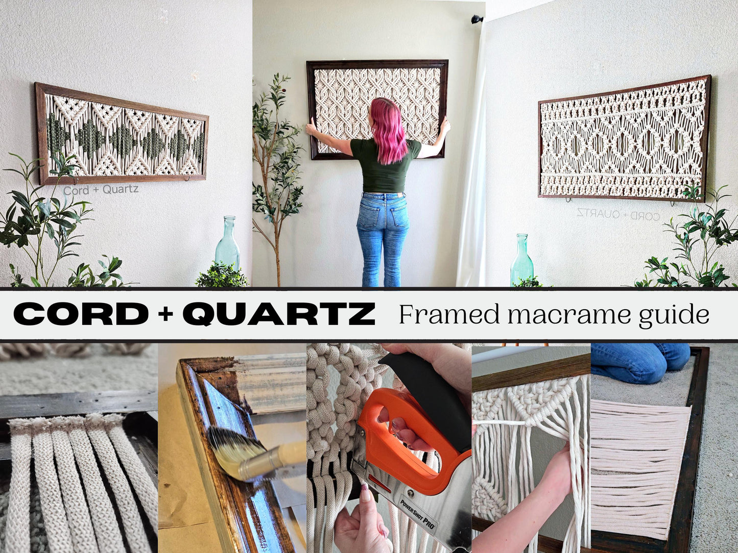 Mastering framed macrame guide. 25 page PDF how to guide for artists.