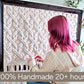Extra large framed macrame wall hanging.