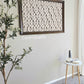 Extra large framed macrame wall hanging.