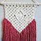 Clearance Red macrame wall hanging. Ready to ship