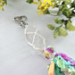 Macrame wrapped crystal keychain. Ready to ship.