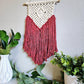 Clearance Red macrame wall hanging. Ready to ship