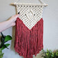 Clearance Red macrame wall hanging. Ready to ship