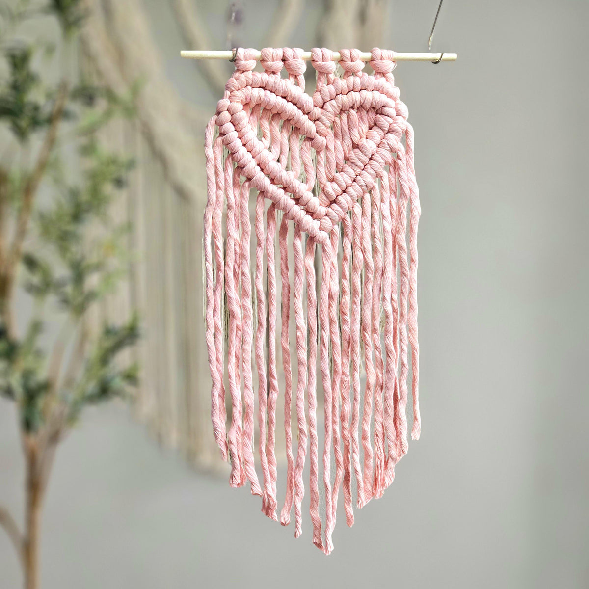 Macrame heart wall hanging. Ready to ship