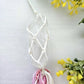 Macrame wrapped crystal charms. Ready to ship