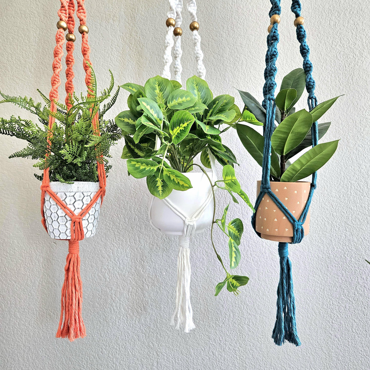 Macrame plant hangers.  Ready to ship.