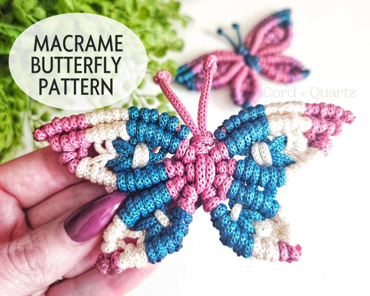 Macrame butterfly pdf pattern.