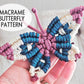 Macrame butterfly pdf pattern.