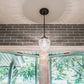 Antique Acorn Clear Glass Pendant Light | 5"
