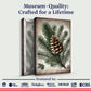 Vintage Winter Pine Cone Christmas Wall Art