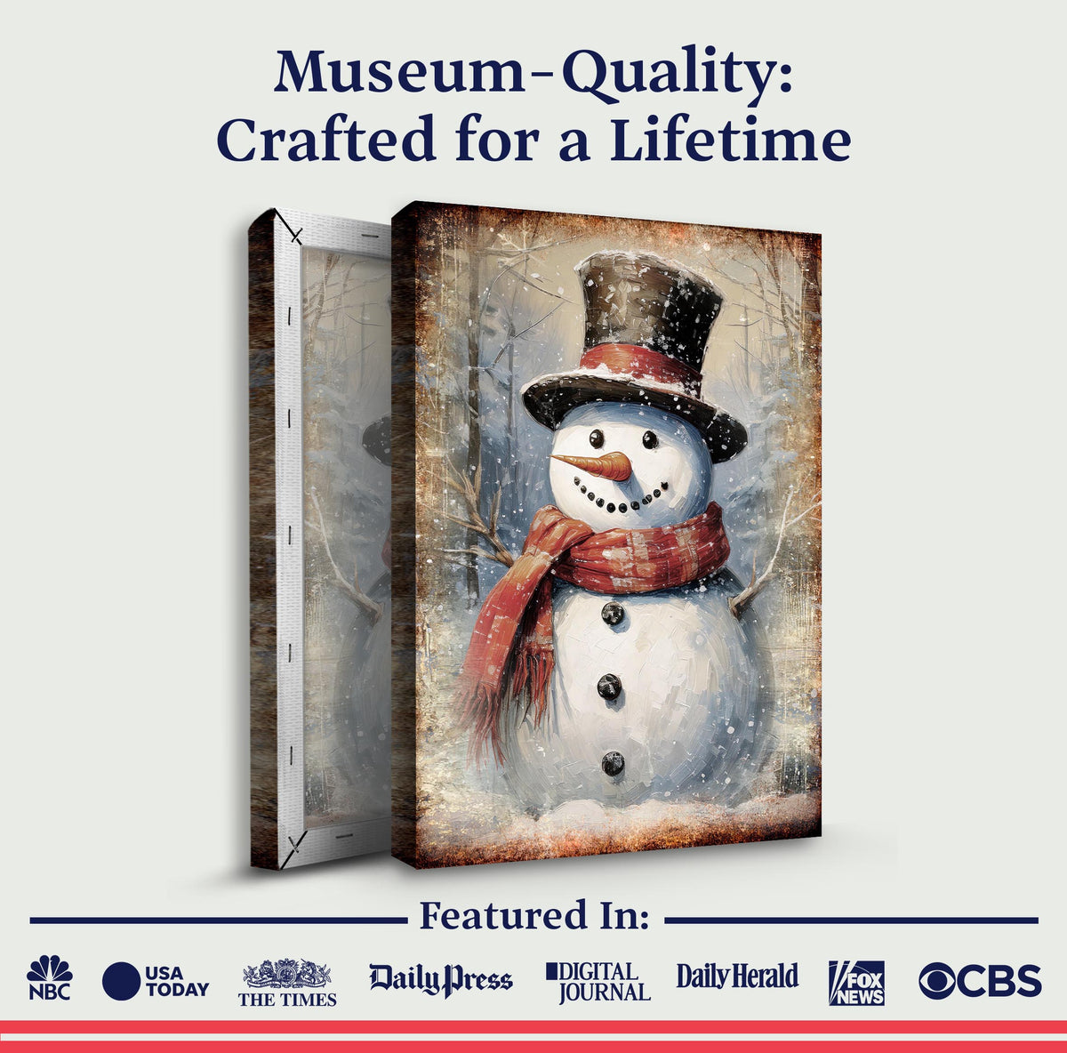 Vintage Snowman Christmas Wall Art - view 4