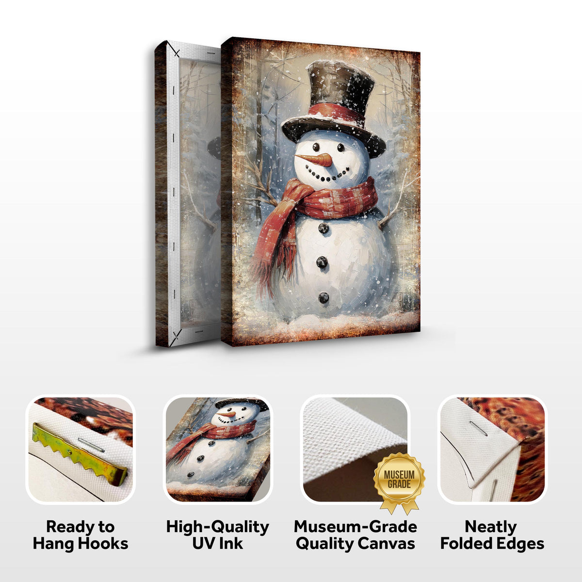 Vintage Snowman Christmas Wall Art - view 6