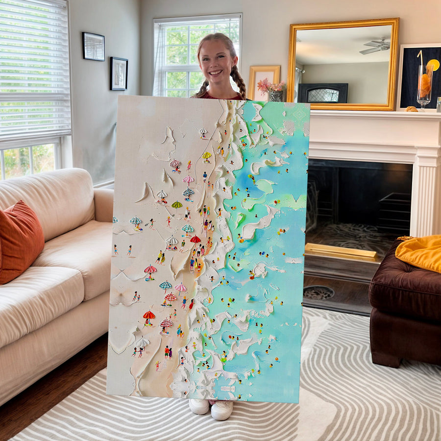 Beachfront Painting Coastal Wall Art
