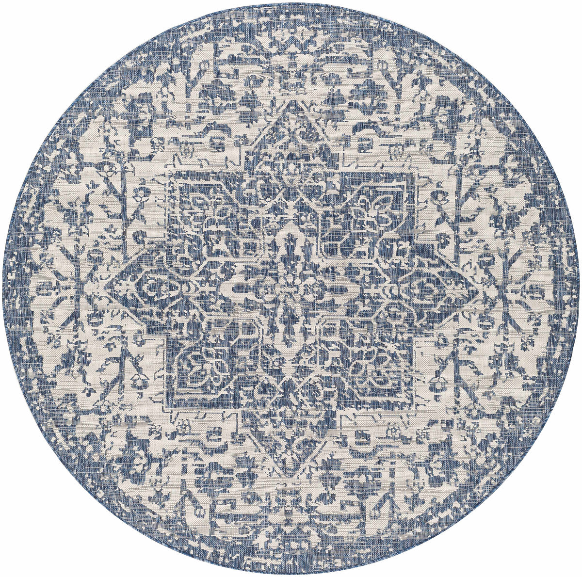 Dark Blue Kilmacolm Indoor & Outdoor Area Rug - Clearance