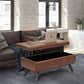 Owen 42 Inch Wide Lift Top Large Coffee Table Storage Ottoman