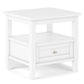 Warm Shaker Solid Wood 20 Inch Wide Transitional End Table