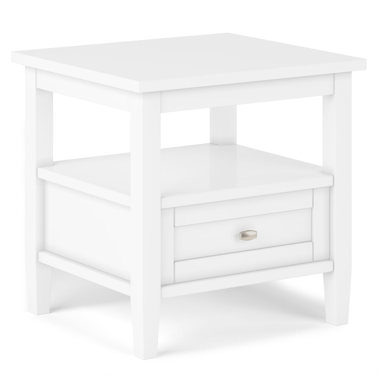 Warm Shaker Solid Wood 20 Inch Wide Transitional End Table