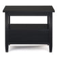 Warm Shaker Solid Wood 14 Inch Wide Transitional Narrow Side Table