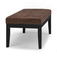 Lacey Tufted Ottoman Bench - Distressed Chestnut