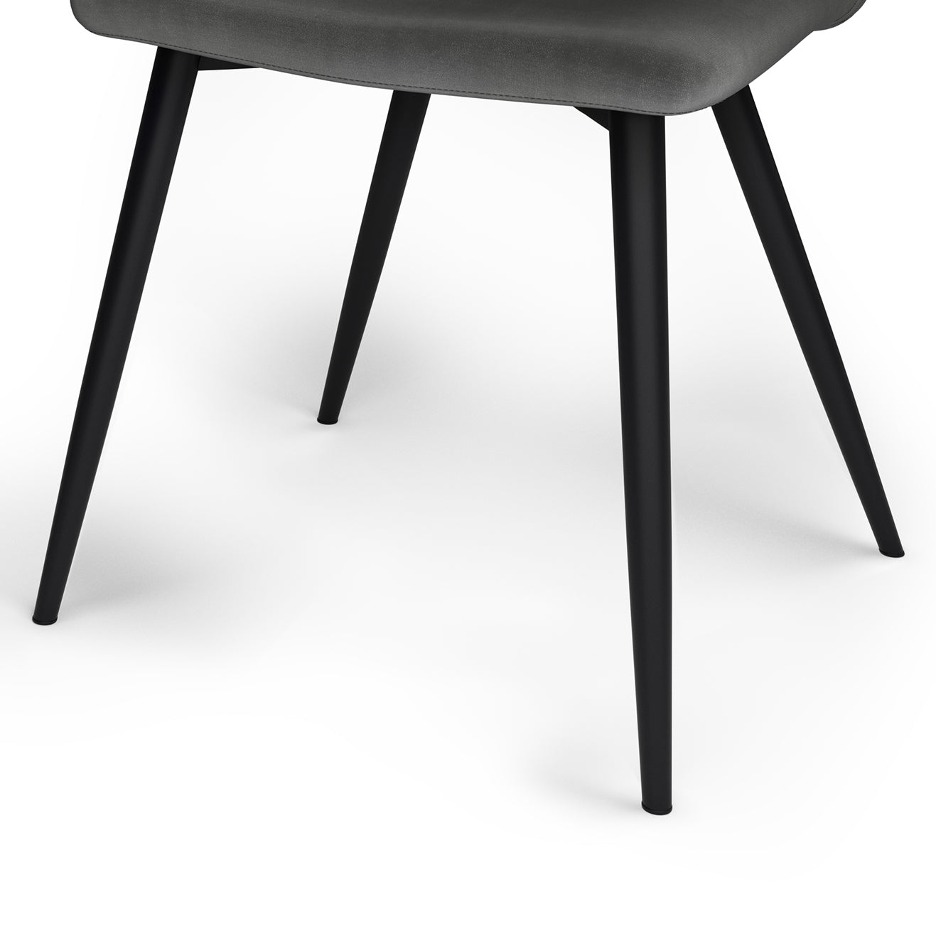 Baylor Dining Chair - Set of 2 - Dark Grey Velvet