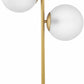 Mustard Modern Table Lamp with glass details for bedside or console tables