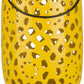 Jeiseyville Yellow Geometric Outdoor Ceramic Lantern