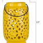 Jeiseyville Yellow Geometric Outdoor Ceramic Lantern