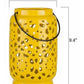Jeiseyville Yellow Geometric Outdoor Ceramic Lantern
