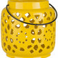 Jeiseyville Yellow Geometric Outdoor Ceramic Lantern