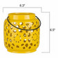 Jeiseyville Yellow Geometric Outdoor Ceramic Lantern