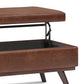 Owen 42 Inch Wide Lift Top Large Coffee Table Storage Ottoman