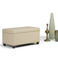 Amelia 33 Inch Wide Storage Ottoman Bench in Satin
