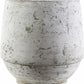 Janamuato White Geometric Cement Outdoor Planter